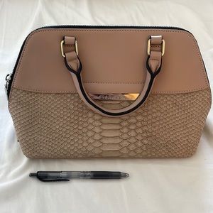 Calvin Klein mauve and snake skin purse